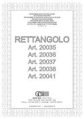 Gessi RETTANGOLO 20041 Manual Del Usuario