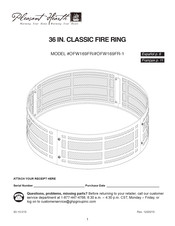 Pleasant Hearth OFW169FR Manual De Instrucciones