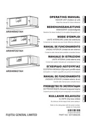 Fujitsu ARXH096GTAH Manual De Funcionamento