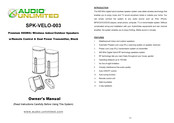 Audio Unlimited SPK-VELO-003 Manual Del Usuario