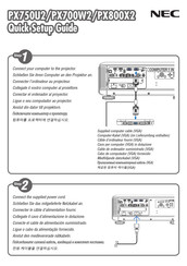 NEC PX750U2 Guia De Inicio Rapido