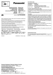 Panasonic AJ-P2C002SG Instrucciones De Funcionamiento