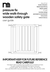 mothercare pressure fix wide walk-through wooden safety gate Guia Del Usuario