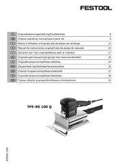 Festool TPE-RS 100 Q Manual De Instrucciones Original/Lista De Piezas De Repuesto