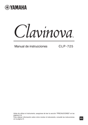 Yamaha Clavinova CLP-725 Manual De Instrucciones