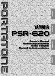 Yamaha PORTATONE PSR-620 Manual De Instrucciones