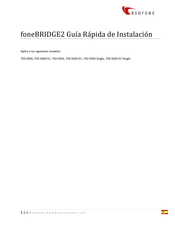 REDFONE foneBRIDGE2 750-5050-Single Guía Rápida De Instalación