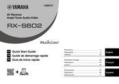 Yamaha MusicCast RX-S602 Guía De Inicio Rápida