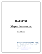 Progress Five Capelec 430 Manual Tecnico