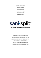 sanisplit MOD. 600 Instrucciones De Instalacion Y Uso