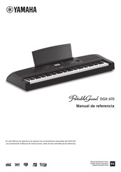 Yamaha PortableGrand DGX-670 Manual De Referencia