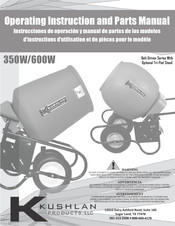 Kushlan Products 600W Instrucciones De Operación Y Manual De Partes