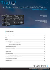 UVAX Teslights Hybrid Lighting Controls B-PLC Solution Manual Tecnico