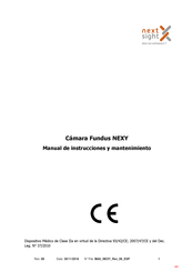 Next Sight Fundus NEXY Manual De Instrucciones Y Mantenimiento