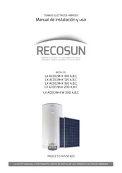 RECOSUN LX ACDC/M+K 125 B Manual De Instalacion Y Uso