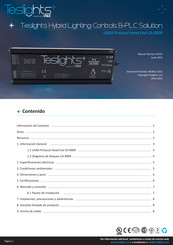 UVAX Teslights Hybrid Lighting Controls B-PLC Solution Manual Tecnico