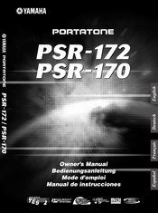 Yamaha Portatone PSR-170 Manual De Instrucciones