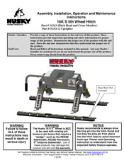Husky 31313 Instrucciones De Montaje, Instalación, Funcionamiento Y Mantenimiento