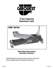 CARQUEST EQP 38748 Manual De Instrucciones