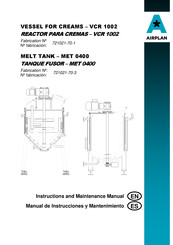 Airplane 721021-70-1 Manual De Instrucciones Y Mantenimiento