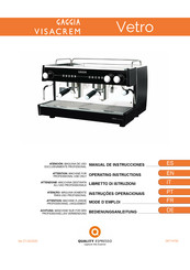 Gaggia Visacrem Vetro Manual De Instrucciones