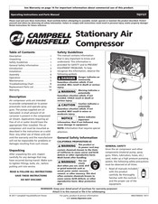 Champbell Hausfeld TQ3127 Instrucciones De Funcionamiento Y Manual De Piezas