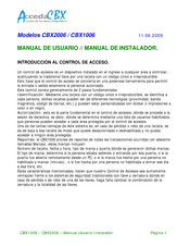 Acceda CBX CBX1006 Manual De Usuario