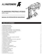 ALLFASTENERS 1GN50 Manual De Operación De Seguridad