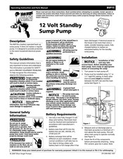 Blue Angel Pumps BSP15 Manual De Instrucciones De Funcionamiento Y Piezas