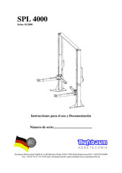 Nußbaum Hebetechnik SPL 4000 Instrucciones Para El Uso Y Documentación