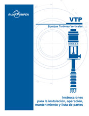 Ruhrpumpen VTP Serie Instrucciones Para La Instalación, Operación, Mantenimiento Y Lista De Partes