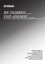 Yamaha DSP-AX630SE Manual De Instrucciones