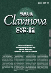 Yamaha Clavinova CVP-94 Manual De Instrucciones