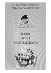 Industrias Mexicanas de Bombas S. de R.L. de C.V. EI-LS Instructivo De Instalación, Operación Y Mantenimiento