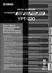 Yamaha PSR-E223 Manual De Instrucciones