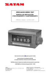 SATAM 7887 Serie Manual De Instalación, Funcionamiento Y Mantenimiento