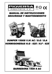 PIQUERSA 1500 S DA Manual De Instrucciones, Seguridad Y Mantenimiento