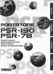 Yamaha PORTATONE PSR-78 Manual De Instrucciones