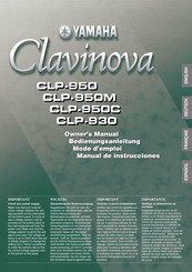 Yamaha Clavinova CLP-950C Manual De Instrucciones