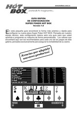 HOT BOX SUPER POKER Guía Rápida De Configuración