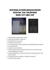 SonAlarm IVT ABA V2F Manual Del Usuario