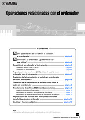 Yamaha ARIUS YDP-143 Operaciones Relacionadas Con El Ordenador