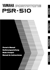 Yamaha Portatone PSR-510 Manual De Instrucciones