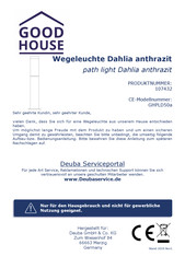 GOOD HOUSE 107432 Manual De Instrucciones