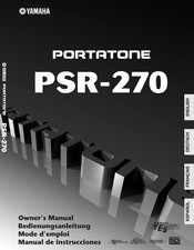 Yamaha PORTATONE PSR-270 Manual De Instrucciones