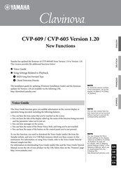 Yamaha CVP-605 Nuevas Funciones