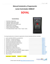 INNOVATRONIC SOYAL AR881EF Manual Instalación Y Programación