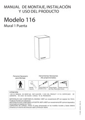 Italínea 116 Manual De Montaje, Instalación Y Uso Del Producto