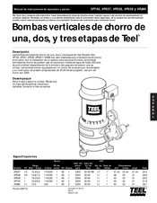 TEEL 4 P039 Manual De Instrucciones De Operación Y Partes