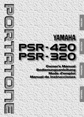 Yamaha PORTATONE PSR-420 Manual De Instrucciones